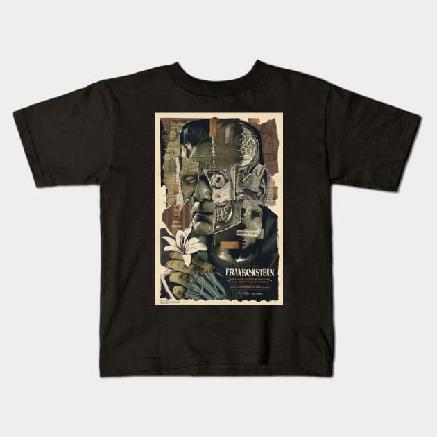 Frankenstein Kids T-Shirt by aknuckle